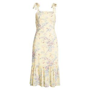 Beautiful Yellow Floral-Pattern Paige Denim Dress - Size M